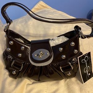 Jessica Simpson hobo brown patent. NWT